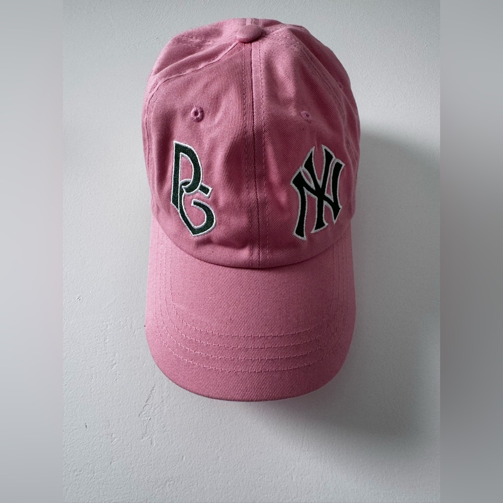 Peggy Gou Pink NY Baseball Cap with Embroidered Logo